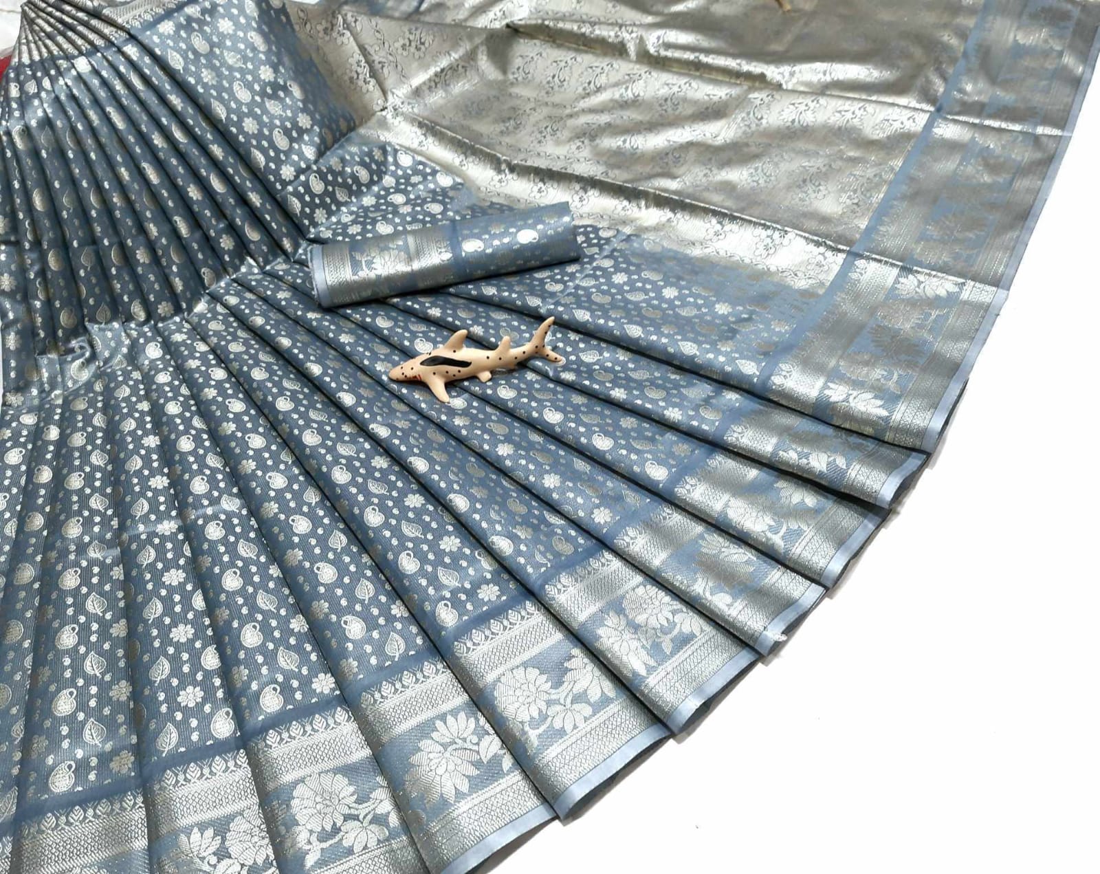 সফট সিল্ক কাতান - Blue Ash