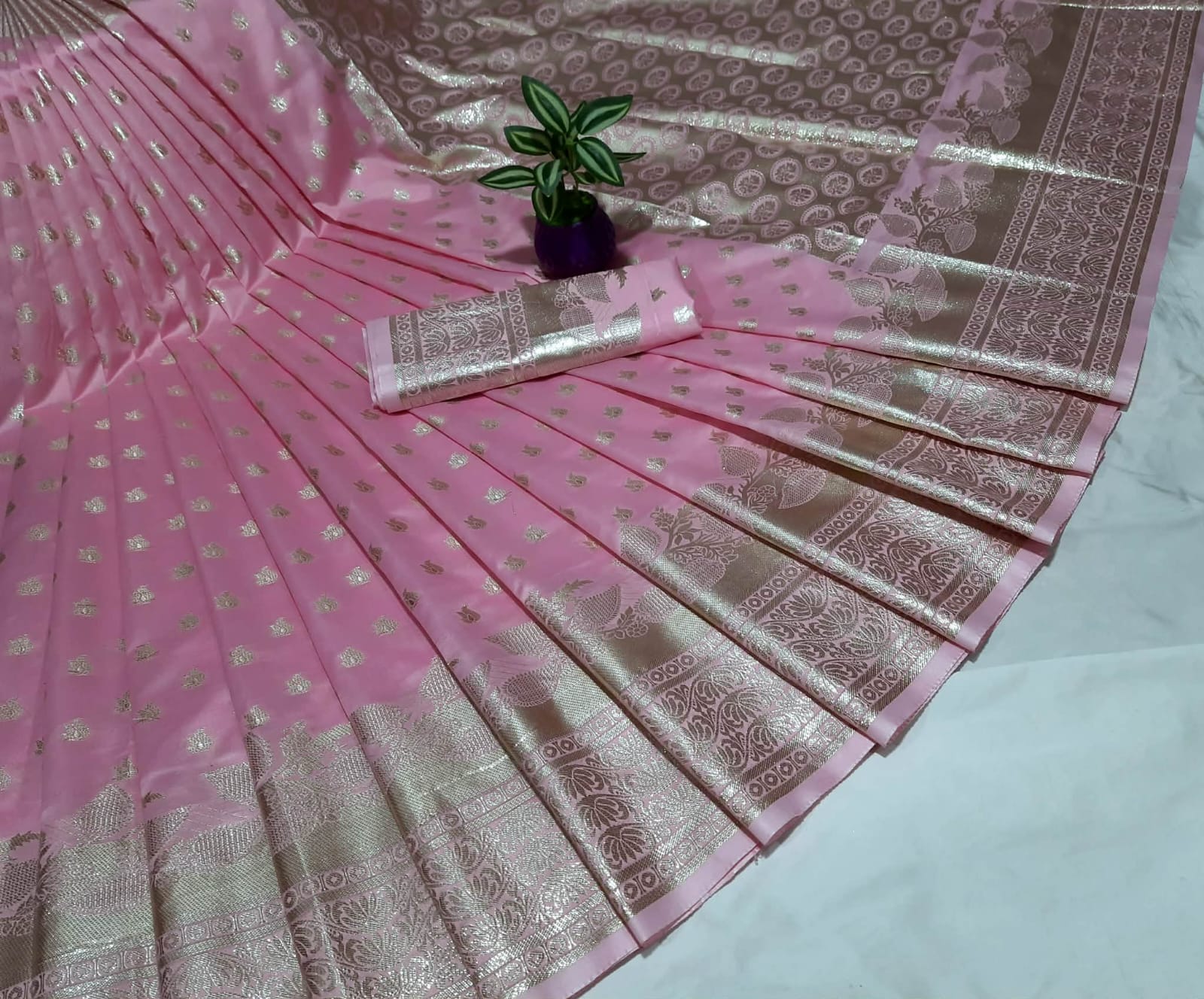 সফট সিল্ক কাতান - Pink